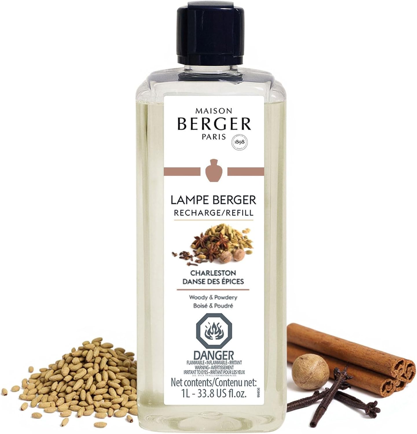 Charleston - Lampe Berger Fragrance Refill for Home Fragrance Oil Diffuser - 33.8 Fluid Ounces - 1 Liter