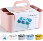 Multiuse Caddy Organizer with Handle, Portable Divided Plastic Tote Bin by AOZITA
