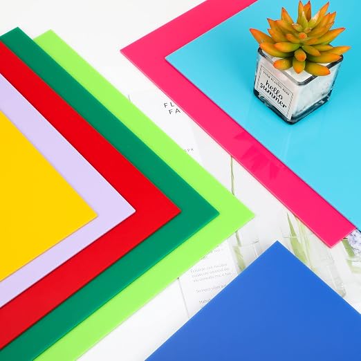 Macarrie 10 Pack Colored Opaque Acrylic Sheets, 1/8" Thick Colored Plastic Panel - Image 5