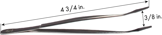 Lighthouse Tongs for Coins and Stamps, 12 cm, Tweezer Design: Curved - Image 4