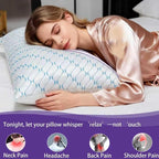 VAINOC Memory Foam Pillows Standard Size Set of 2, Adjustable Cooling Firm - Image 5