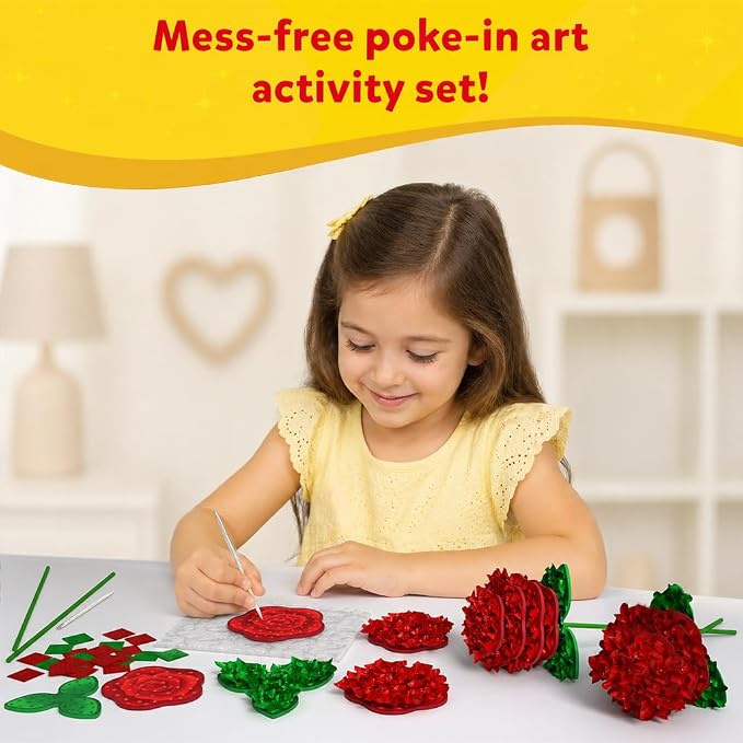 Skillmatics Poke-in Art – DIY Rose Bouquet, Wood Craft Kits | Mess-Free Fun - Image 2