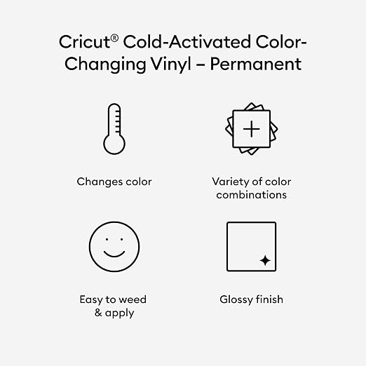 Cricut® Cold-Activated, Color-Changing Vinyl – Turquoise/Purple - Image 2