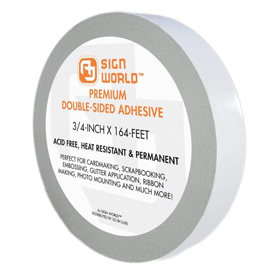 Best 3/4" Ultra-Thin Permanent Double-Sided Tape by AJSignWorld