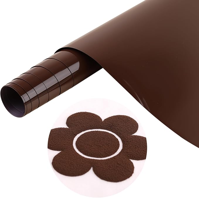 Tintnut Brown Derby Puff Heat Transfer Vinyl Roll, easy cut & weed, stretch by Tintnut