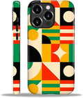 ZHEGAILIAN Case for iPhone 16 Pro, Geometric Colors Durable Shockproof Silicone by Home
