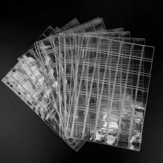 420 Pockets Coin Binder Pages 1.14" Collection Album Holder 10 Pcs | OSOPOLA - Image 2