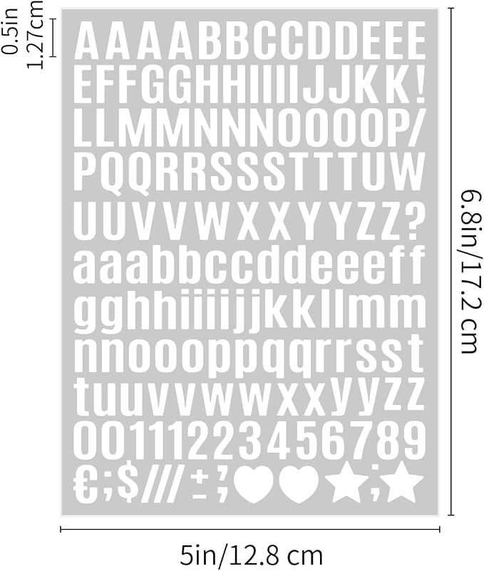 3040Pcs 20 Sheets Small Letter Number Stickers, 1/2inch Self-Adhesive Vinyl - Image 2