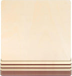 7 Pack 12 x 12 Inch Basswood Sheets Plywood Board, Unfinished Blank Square Wood by WYKOO