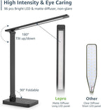 Lepro LED Desk Lamp with USB Charging Port, 650LM Dimmable Home Office Touch - Image 7