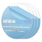 KINLINK 6in Plexiglass Sheets 1/8 inch Thick, 3mm Clear Circle PET Plastic Sheet by KINLINK