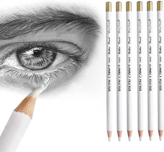 leuapl Eraser Pencils Set for Artists, Wooden Sketch Professional Highlight by leuapl
