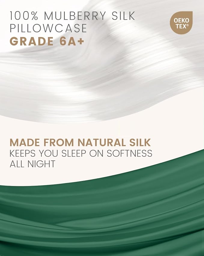 THXSILK 100% Pure Mulberry Silk Pillowcase - Image 2
