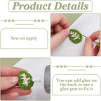 FINGERINSPIRE 20PCS Small Crochet Leaves Handmade Green Leaf Embellishments - Image 3