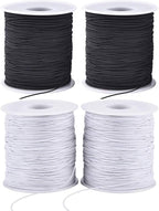 LUSTEMBER Stretchy String for Bracelets, 4 Rolls 1 mm Sturdy Elastic String by LUSTEMBER