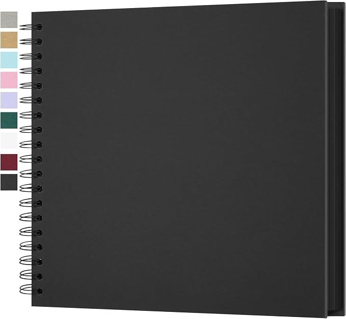 10x10 Inch DIY Scrapbook Photo Album, Hardcover Kraft Paper Acid-Free, 20 Sheets by Yopih