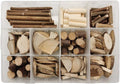 Natural Wood DIY Craft Kit 11 Types of Unfinished Wood Logs, Loose Wood Sticks by Unknown