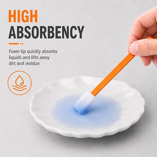 CARGEN 100PCS 5.09" Foam Cleaning Swabs - Image 3