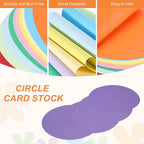MECCANIXITY 24 Pcs Circle Card Stock, 5.9 Inch Round Cutouts Paper Thick - Image 3