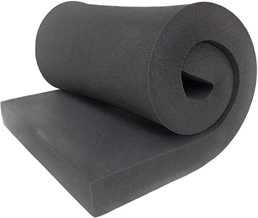 GoTo Foam 1" x 24" x 72" Black Upholstery Foam Sheet - Image 2
