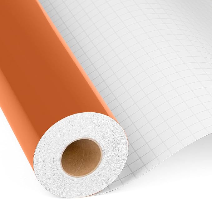 12'' x 42Ft Glossy Orange Permanent Vinyl Roll by IModeur