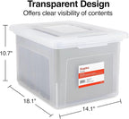 STAPLES Plastic File Box with Snap Lid, Letter/Legal Size - Image 7