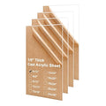 KINLINK 6x12 Plexiglass Sheets 1/8 inch Thick, 3mm Clear Cast Acrylic Sheet by KINLINK