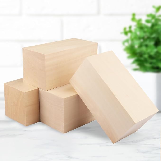 2 Pack Basswood Carving Blocks, Soft and Smooth, Easy Whittling and Carving - Image 4