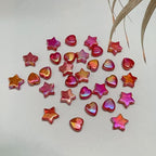 Jmassyang 600 PCS Acrylic Beads Heart and Star Shape Beads Red Acrylic AB Star - Image 4