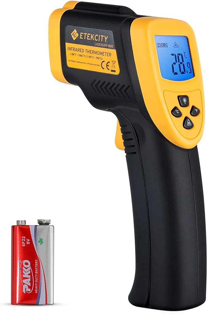 Etekcity Infrared Thermometer Laser Temperature Gun, -58℉~1382℉, D:S 16:1 | by Etekcity
