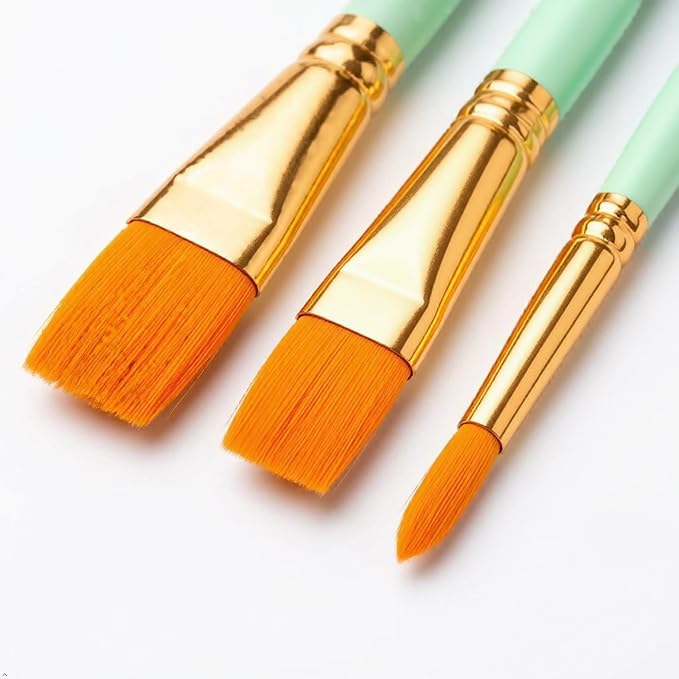Soucolor Acrylic Paint Brushes Set, Halloween Pumpkin Ceramic Crafts Supplies - Image 2