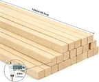 20PCS Square Wooden Dowels, 3/8" X 3/8" X 12"Square Dowels | Beautifully - Image 2