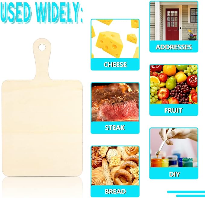Vmiapxo 16 Pcs Unfinished Wooden Cutting Boards - Image 4