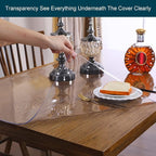Wadrac Clear Table Protector Plastic Table Cloths PVC Night Stand Table Cover - Image 4