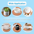 6-Pack 6" Cork Coasters, Round Cork & Plastic Plant Saucers - Image 4