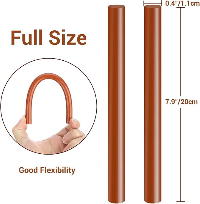 ENPOINT Brown Hot Glue Sticks Full Size - Image 2