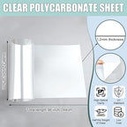 Beeveer Polycarbonate Clear Plastic Sheet 1 Pcs 12" x 96" Flexible Sheet Panels - Image 2