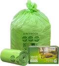 30-33 Gallon Compost Bags 30 Bags Yard Waste Bags Flat-Top Liners Compostable Trash Bags Heavy Duty Extra Thick 1.57 Mil, 124.92 Liter Lawn and Leaf Bags BPI ASTM D6400 and OK Compost Home Certified