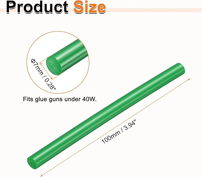 HARFINGTON 10pcs Hot Glue Sticks 0.28" Dia x 3.94" Long EVA Mini Hot Melt - Image 2