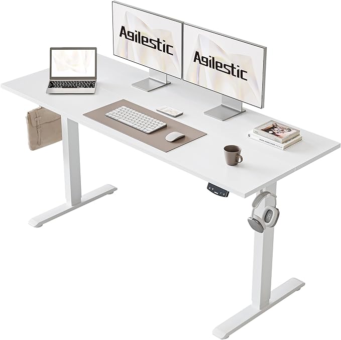 Agilestic Electric Standing Desk, 55 x 24 Inches Height Adjustable Desk by Agilestic