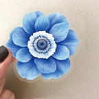 50PCS Transparent Watercolor Flower Stickers, Waterproof PET Floral Decals - Image 3