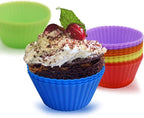 24 Pack Silicone Baking Cups Reusable Muffin Liners Non-Stick Cup Cake Molds - Image 3