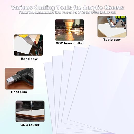 Adrattnay White Acrylic Sheets 1/8 Thick, Opaque Acrylic Sheets Acrylic Panel - Image 5