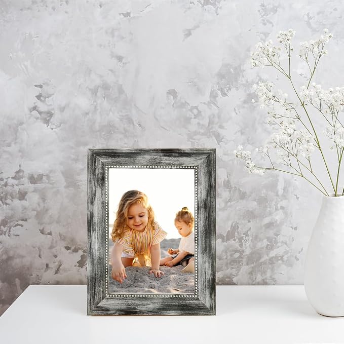 5x7 Picture Frames Set of 4 Vintage Photo Frame, Rustic Retro Photo Frame - Image 5