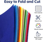 40 Pack Thin Felt Fabric Sheets 4" x 4" Assorted Colors Squares Felt Fabric - Image 5