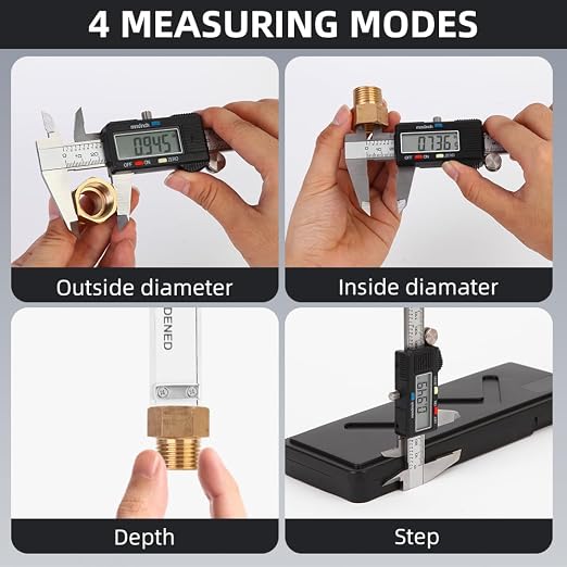 Digital Caliper Measuring Tool, Stainless Steel Vernier Caliper Digital 6IN | - Image 3
