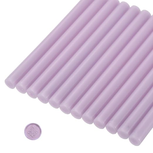 MECCANIXITY 12 Pcs Purple Cylinder Sealing Wax Stick Glue Gun Wax Seal Rod by MECCANIXITY