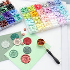 1200pcs Wax Seal Beads, 48 Assorted Color Sealing Wax Beads Ideal - Image 4