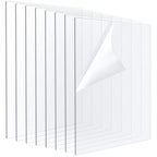 PINGEUI 8 PCS 12 x 12 x 1/4 Inch Clear Acrylic Plexiglass Sheets, Durable by PINGEUI