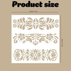 Floral Decorative Painting Stencil Templates, 12x12inch Floral Pattern - Image 2